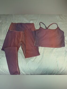 Beyond Yoga matching set ombré chai sunset limited release